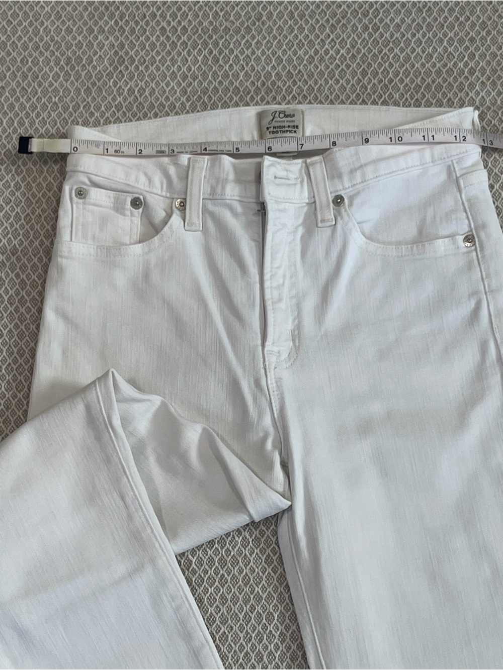 Women J. Crew High-Rise Straight White Jeans